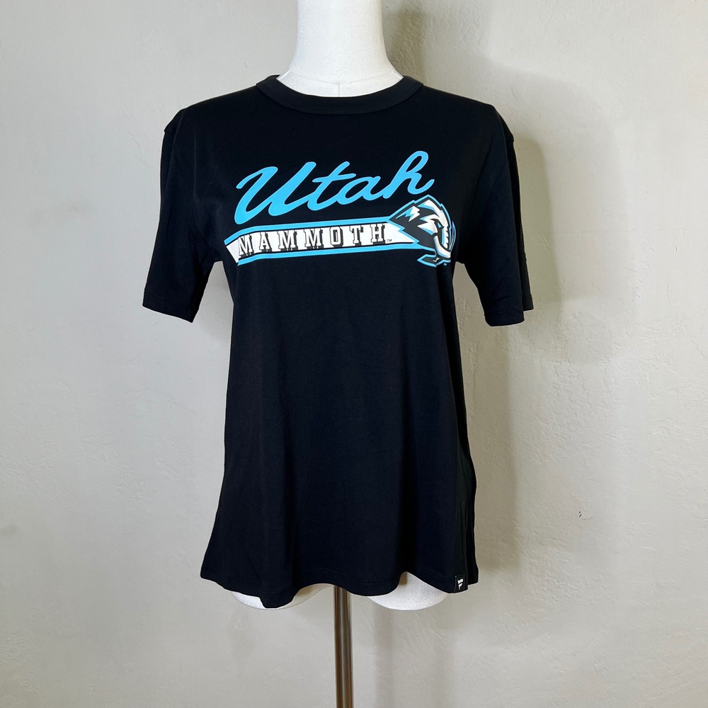 Utah Mammoth Fanatics T-Shirt Womens S Black Hockey Graphic New Official Gear